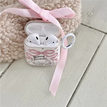 Για Airpods 1 2 Pro 3 Cute Cartoon Pink Bow Ribbon Φλυτζάνι τσαγιού Bunny Bear Δαχτυλίδι Anti-Drop Imd Θήκη ακουστικών για Airpods Pro 2 Shell