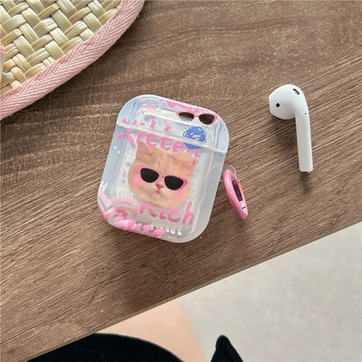 Za Airpods 1 2 Pro 3 Slatka crtića, ružičasta mašna, vrpca, šalica za čaj, zeko, medvjedić, prsten, protuispadajuća Imd torbica za slušalice za Airpods Pro 2 školjka