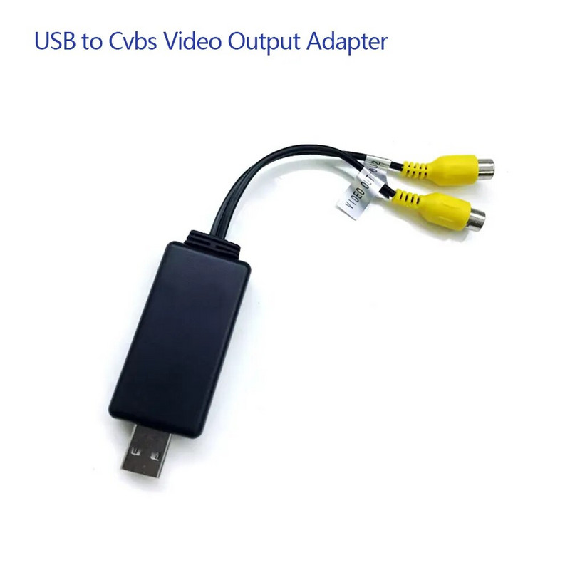 USB į Cvbs Vaizdo išvestis Adapteris prie RCA sąsajos Kabelio usb įvestis 2 prievado vedio išvestis ir automobilio radijo priedai Android TV grotuvas