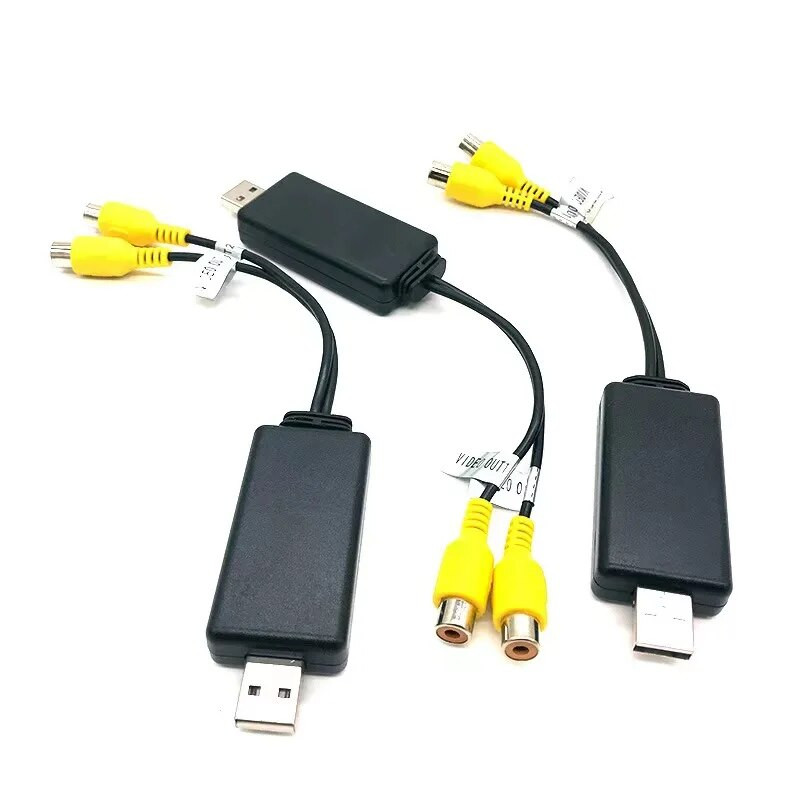 USB į Cvbs Vaizdo išvestis Adapteris prie RCA sąsajos Kabelio usb įvestis 2 prievado vedio išvestis ir automobilio radijo priedai Android TV grotuvas