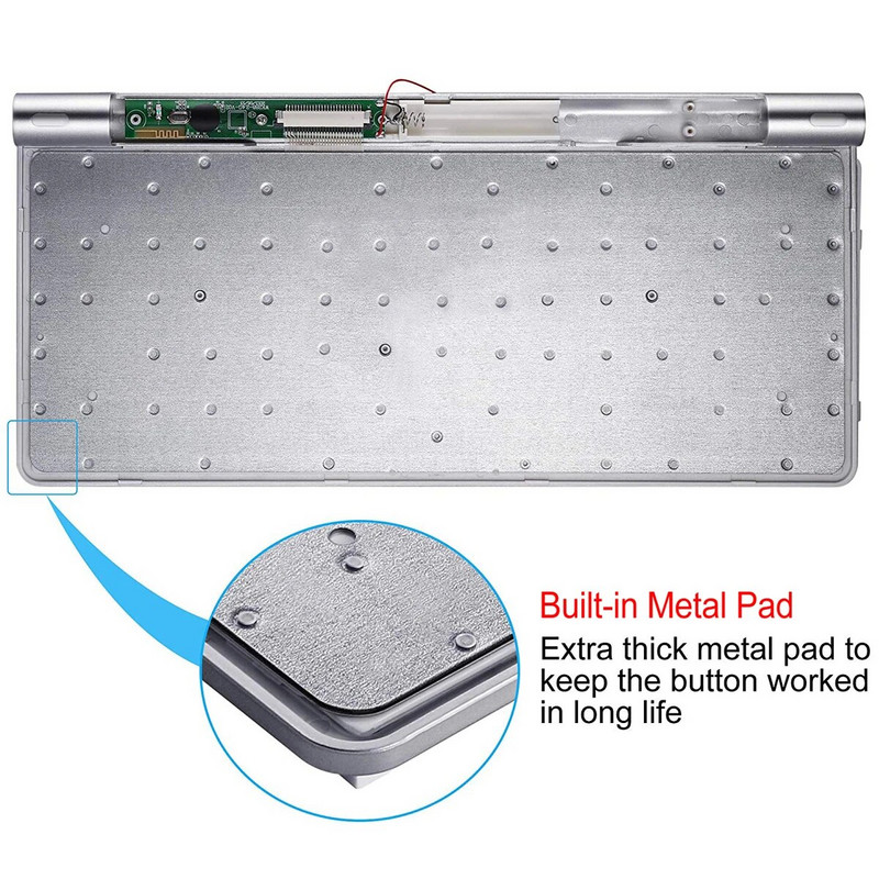 Īpaši plānā Apple stila Bluetooth tastatūra zema trokšņa līmeņa bezvadu tastatūra Kompakta tastatūra operētājsistēmai IOS Windows Android