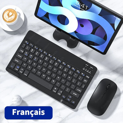 Tastatură fără fir pentru tabletă pentru iPad Samsung Xiaomi Huawei Teclado Tastatură și mouse compatibile cu Bluetooth Pentru iOS Android Windows