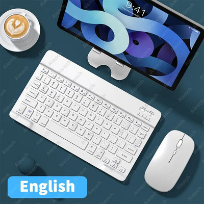 Tastatură fără fir pentru tabletă pentru iPad Samsung Xiaomi Huawei Teclado Tastatură și mouse compatibile cu Bluetooth Pentru iOS Android Windows