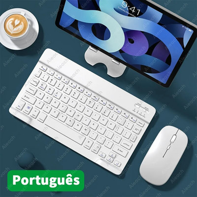 Tastatură fără fir pentru tabletă pentru iPad Samsung Xiaomi Huawei Teclado Tastatură și mouse compatibile cu Bluetooth Pentru iOS Android Windows