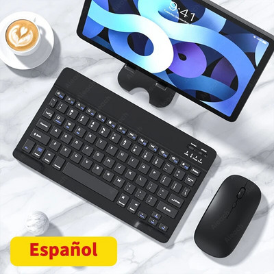 Tastatură fără fir pentru tabletă pentru iPad Samsung Xiaomi Huawei Teclado Tastatură și mouse compatibile cu Bluetooth Pentru iOS Android Windows