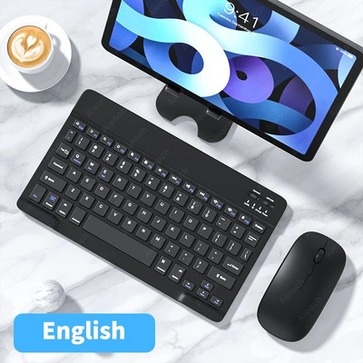 Tastatură fără fir pentru tabletă pentru iPad Samsung Xiaomi Huawei Teclado Tastatură și mouse compatibile cu Bluetooth Pentru iOS Android Windows