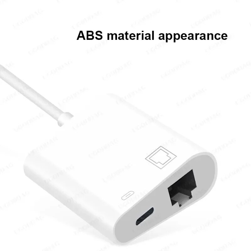 Κάρτα δικτύου Τύπος C σε Θύρα RJ45 PD Φόρτιση Προσαρμογέας Ethernet κινητού τηλεφώνου Σταθερή σύνδεση για Chromecast Google TV