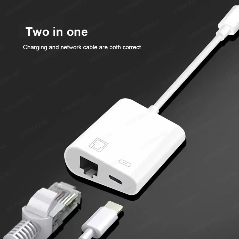 Κάρτα δικτύου Τύπος C σε Θύρα RJ45 PD Φόρτιση Προσαρμογέας Ethernet κινητού τηλεφώνου Σταθερή σύνδεση για Chromecast Google TV