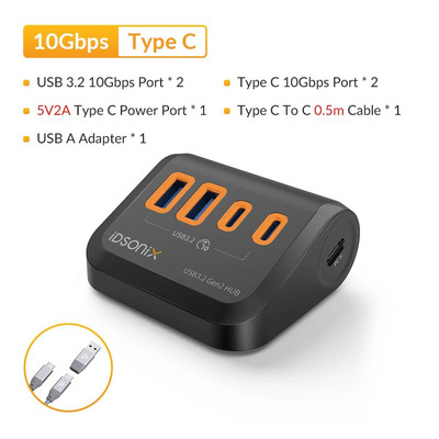 iDsonix USB Hub 3.2 splitteri adapteri mitme pordi pesa koos SD-kaardi lugejaga C-tüüpi PC HUB USB 3.0 Lenovo Xiaomi Macbook Pro jaoks