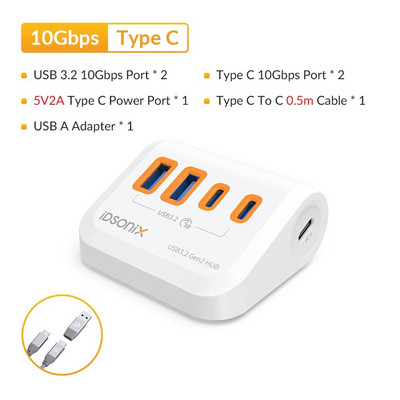iDsonix USB Hub 3.2 splitteri adapteri mitme pordi pesa koos SD-kaardi lugejaga C-tüüpi PC HUB USB 3.0 Lenovo Xiaomi Macbook Pro jaoks