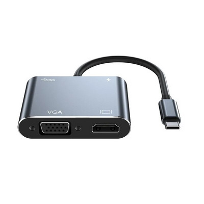 4K 30Hz Tip C la HDMI compatibil USB C la HDMI Adaptor VGA PD Convertor USB 3.0 HUB Dock pentru Macbook Samsung S20 Xiaomi Huawei