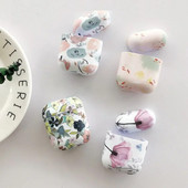 Husă pentru căști Art Flower pentru Apple Airpods 2 1 3 Husă Air Pods Husă drăguță, luminoasă, vintage, florală, pentru carcasă de protecție AirPod Pro