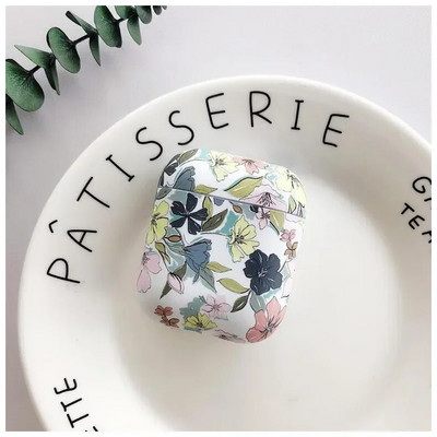 Husă pentru căști Art Flower pentru Apple Airpods 2 1 3 Husă Air Pods Husă drăguță, luminoasă, vintage, florală, pentru carcasă de protecție AirPod Pro