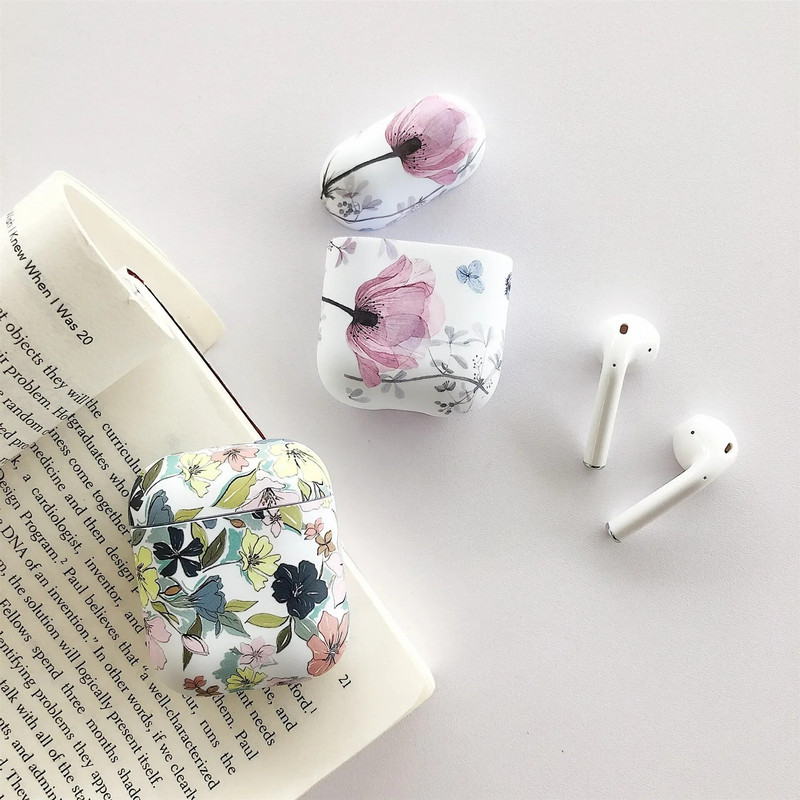 Art Flower kõrvaklappide ümbris Apple Airpodsile 2 1 3 Air Pods Armas helendav vintage lilleline kate AirPod Pro Protector Shelli jaoks