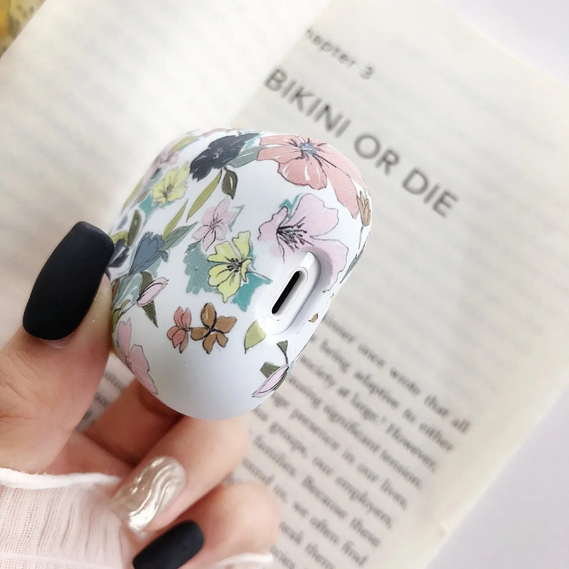 Art Flower kõrvaklappide ümbris Apple Airpodsile 2 1 3 Air Pods Armas helendav vintage lilleline kate AirPod Pro Protector Shelli jaoks