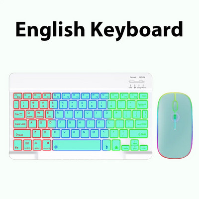 Tastatură portabilă ultra-subțire pentru tabletă cu iluminare din spate Bluetooth Teclado fără fir pentru sistem iOS Android Windows 10 inchi pentru telefon iPad