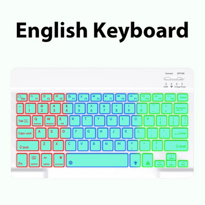 Tastatură portabilă ultra-subțire pentru tabletă cu iluminare din spate Bluetooth Teclado fără fir pentru sistem iOS Android Windows 10 inchi pentru telefon iPad