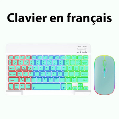 Tastatură portabilă ultra-subțire pentru tabletă cu iluminare din spate Bluetooth Teclado fără fir pentru sistem iOS Android Windows 10 inchi pentru telefon iPad