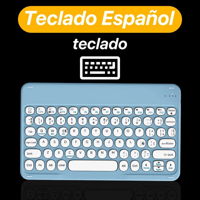 CASEPOKE apaļā taustiņa Bluetooth bezvadu tastatūra Android IOS Huawei Xiaomi planšetdatoram korejiešu krievu spāņu tastatūra un pele