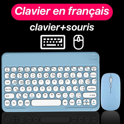 CASEPOKE apaļā taustiņa Bluetooth bezvadu tastatūra Android IOS Huawei Xiaomi planšetdatoram korejiešu krievu spāņu tastatūra un pele