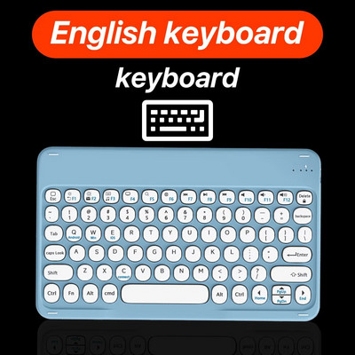 CASEPOKE apaļā taustiņa Bluetooth bezvadu tastatūra Android IOS Huawei Xiaomi planšetdatoram korejiešu krievu spāņu tastatūra un pele