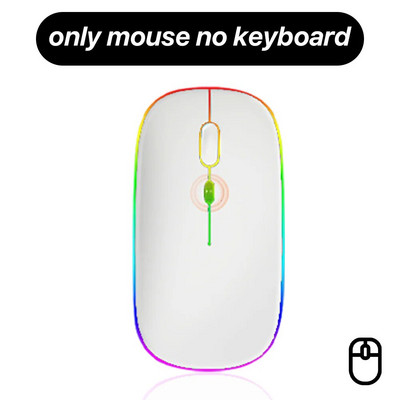 Tastatură și mouse Bluetooth cu iluminare din spate iluminate din spate pentru Ipad Teclado fără fir pentru dispozitive iOS Android Windows reîncărcabile de 10 inchi
