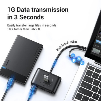 UGREEN USB Hub 5Gbps 4 Θύρες USB 3.0 HUB Splitter για σκληρούς δίσκους Προσαρμογέας USB Flash Drive Αξεσουάρ MacBook Pro Air Surface PC