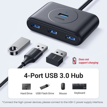 UGREEN USB Hub 5Gbps 4 Θύρες USB 3.0 HUB Splitter για σκληρούς δίσκους Προσαρμογέας USB Flash Drive Αξεσουάρ MacBook Pro Air Surface PC