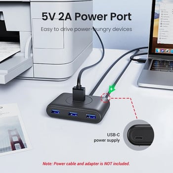 UGREEN USB Hub 5Gbps 4 порта USB 3.0 HUB Splitter за твърди дискове USB флаш устройство адаптер MacBook Pro Air Surface PC аксесоари