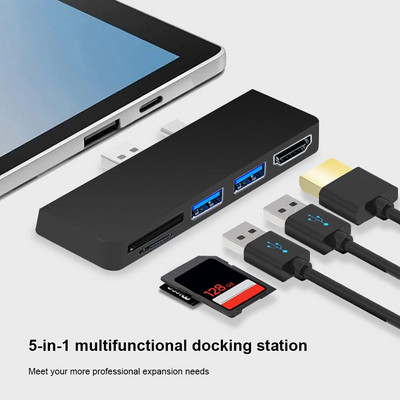 Docking Station Hub 4K Συμβατό USB 3.1 Gen 1 Hard Drive Docking Station Hard Disk Adapter for Surface Pro 4 5 6 7 8 X