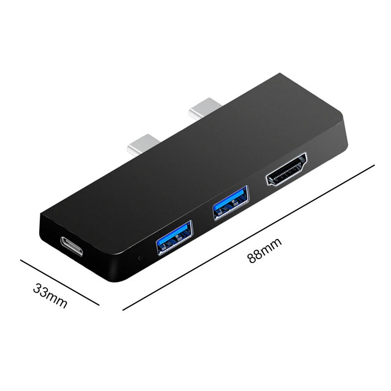 Docking Station Hub 4K Συμβατό USB 3.1 Gen 1 Hard Drive Docking Station Hard Disk Adapter for Surface Pro 4 5 6 7 8 X
