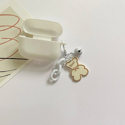 Pentru Sony Ambie AM-TW01 Husă Cute Bear/Love Heart Flower Keychain Husă căști pentru husă ambie Husă silicon TPU pentru căști