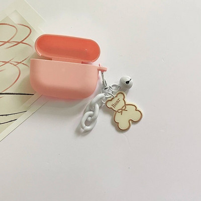 Pentru Sony Ambie AM-TW01 Husă Cute Bear/Love Heart Flower Keychain Husă căști pentru husă ambie Husă silicon TPU pentru căști