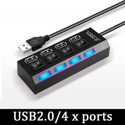 USB 3.0 Power Multiple USB Splitter Hub Adaptor Hub USB 4/7 porturi 2.0 USB Multiple Expander Switch 30CM Cablu Hub Stații de andocare