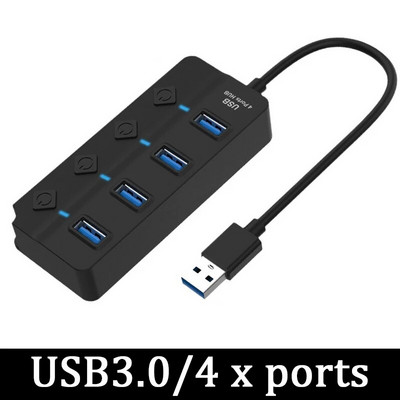 USB 3.0 Power Multiple USB Splitter Hub Adaptor Hub USB 4/7 porturi 2.0 USB Multiple Expander Switch 30CM Cablu Hub Stații de andocare