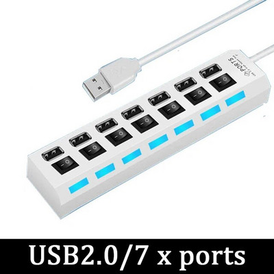 USB 3.0 Power Multiple USB Splitter Hub Adaptor Hub USB 4/7 porturi 2.0 USB Multiple Expander Switch 30CM Cablu Hub Stații de andocare