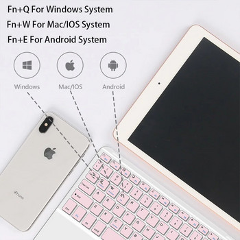 Безжична клавиатура с тъчпад за Huawei Samsung Xiaomi 9,7 инча Смартфон PC Android iOS Windows Tablet Bluetooth устройства