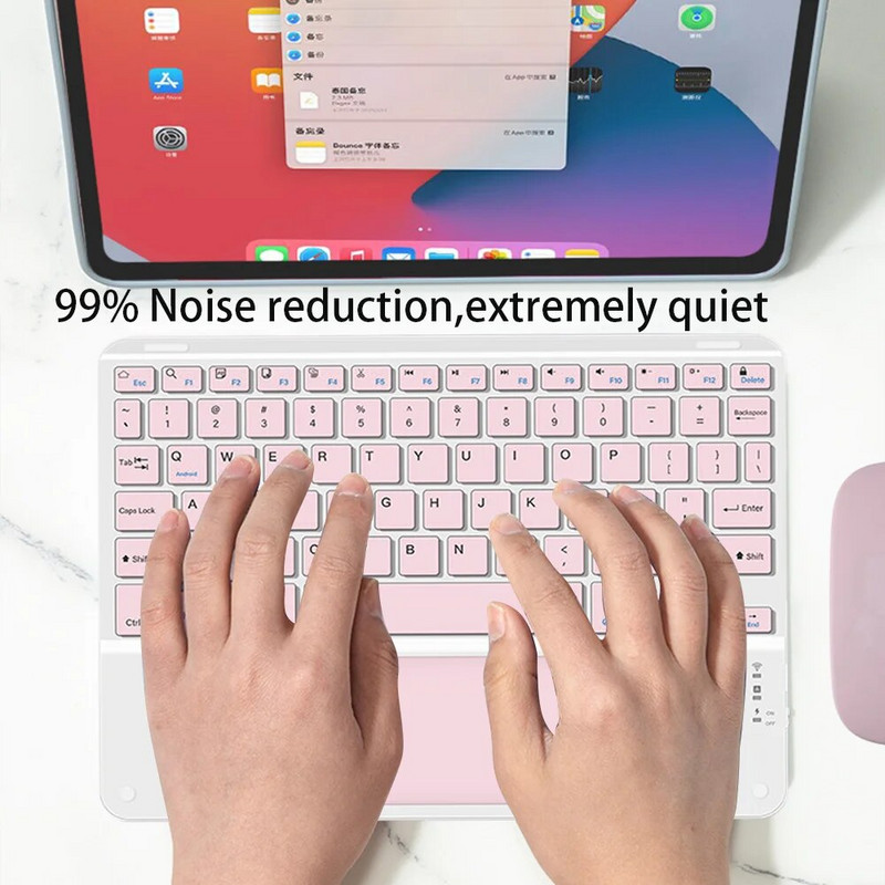 Bezvadu tastatūra ar skārienpaliktni priekš Huawei Samsung Xiaomi 9,7 collas viedtālrunis dators Android iOS Windows planšetdators Bluetooth ierīces