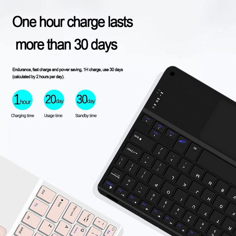 Bluetooth tipkovnica i miš s dodirnom pločom za Apple Huawei Xiaomi Samsung Prijenosna punjiva više boja za igraće računalo