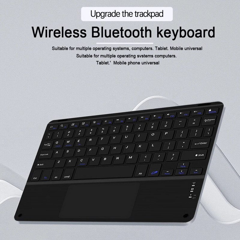 Bluetooth tipkovnica i miš s dodirnom pločom za Apple Huawei Xiaomi Samsung Prijenosna punjiva više boja za igraće računalo