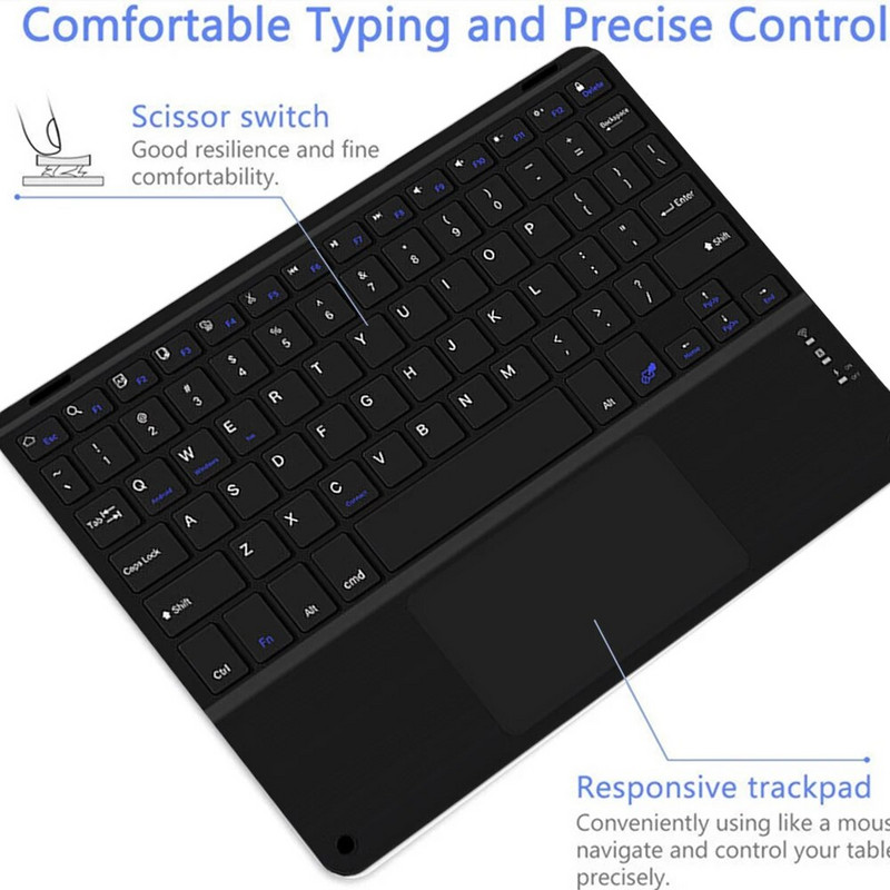 Bluetooth tipkovnica i miš s dodirnom pločom za Apple Huawei Xiaomi Samsung Prijenosna punjiva više boja za igraće računalo