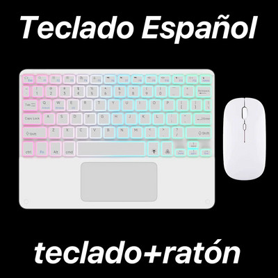 Tastatură retroiluminată Bluetooth cu touchpad pentru sistemul iOS Android Windows Culori și limbi multiple pentru Apple Huawei Samsung
