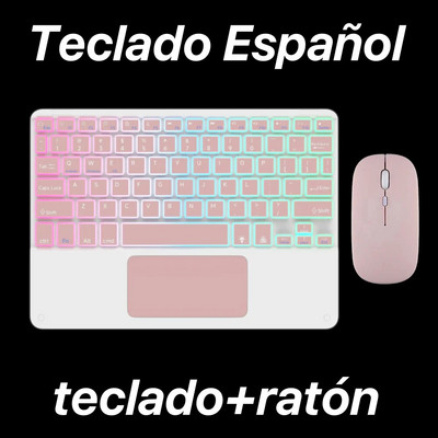 Tastatură retroiluminată Bluetooth cu touchpad pentru sistemul iOS Android Windows Culori și limbi multiple pentru Apple Huawei Samsung