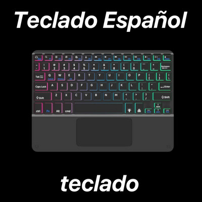 Tastatură retroiluminată Bluetooth cu touchpad pentru sistemul iOS Android Windows Culori și limbi multiple pentru Apple Huawei Samsung