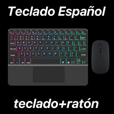 Tastatură retroiluminată Bluetooth cu touchpad pentru sistemul iOS Android Windows Culori și limbi multiple pentru Apple Huawei Samsung
