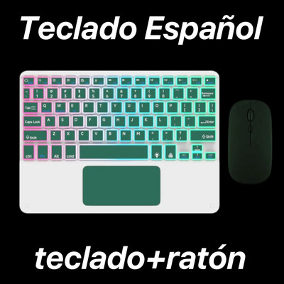 Tastatură retroiluminată Bluetooth cu touchpad pentru sistemul iOS Android Windows Culori și limbi multiple pentru Apple Huawei Samsung