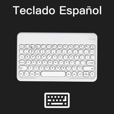 Tastatură și mouse fără fir Bluetooth pentru iPad IOS Android Windows Tastatură pentru tabletă cu spaniolă rusă portugheză franceză arabă