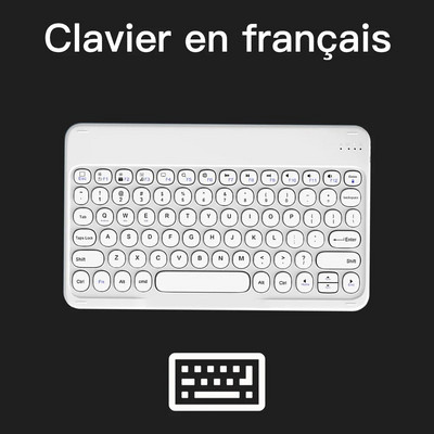 Tastatură și mouse fără fir Bluetooth pentru iPad IOS Android Windows Tastatură pentru tabletă cu spaniolă rusă portugheză franceză arabă