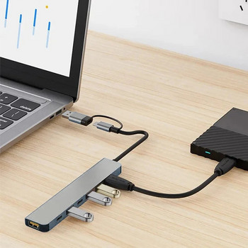 8 θύρες USB 3.0 HUB USB C HUB Dock Station OTG Adapter 5Gpbs High Speed USB 3.0 2.0 Splitter 3.5 Audio for Macbook Pro Air