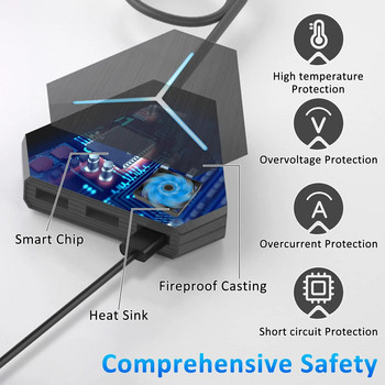 USB хъб с 11 високоскоростни порта Четец на TF/SD карти USB 3.0 Интерфейс за слушалки/микрофон за лаптоп Компютърни аксесоари